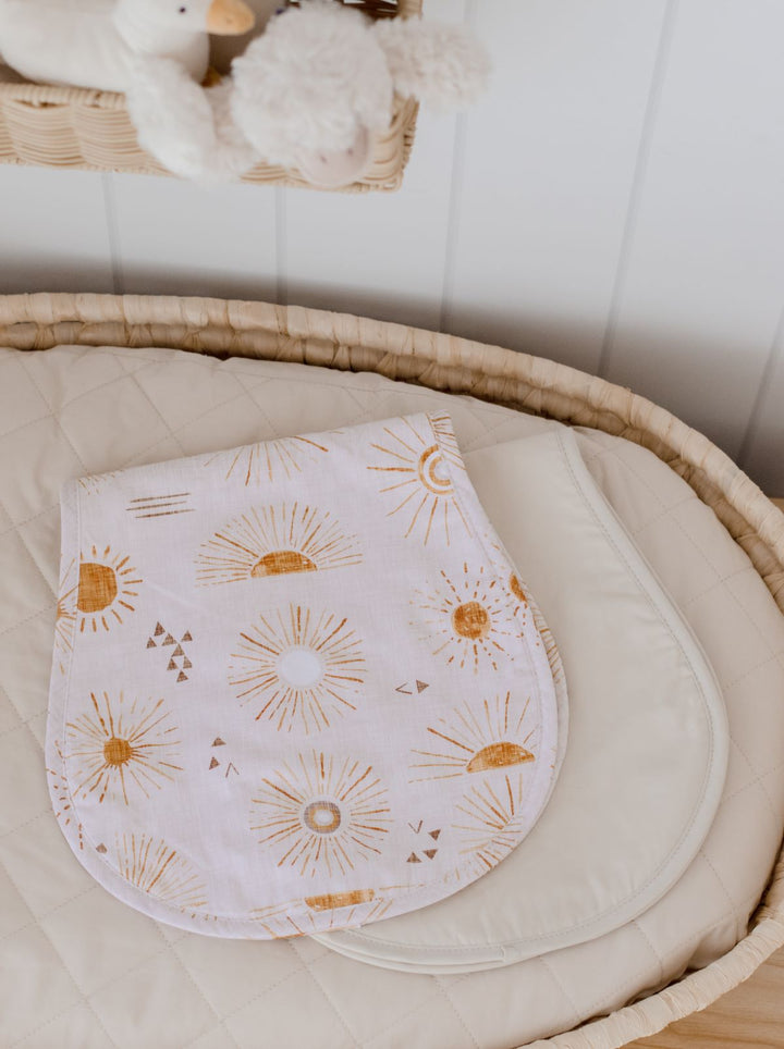 Bambella Burp Cloths 2 Pack | Bohemian Sunshine & Oat