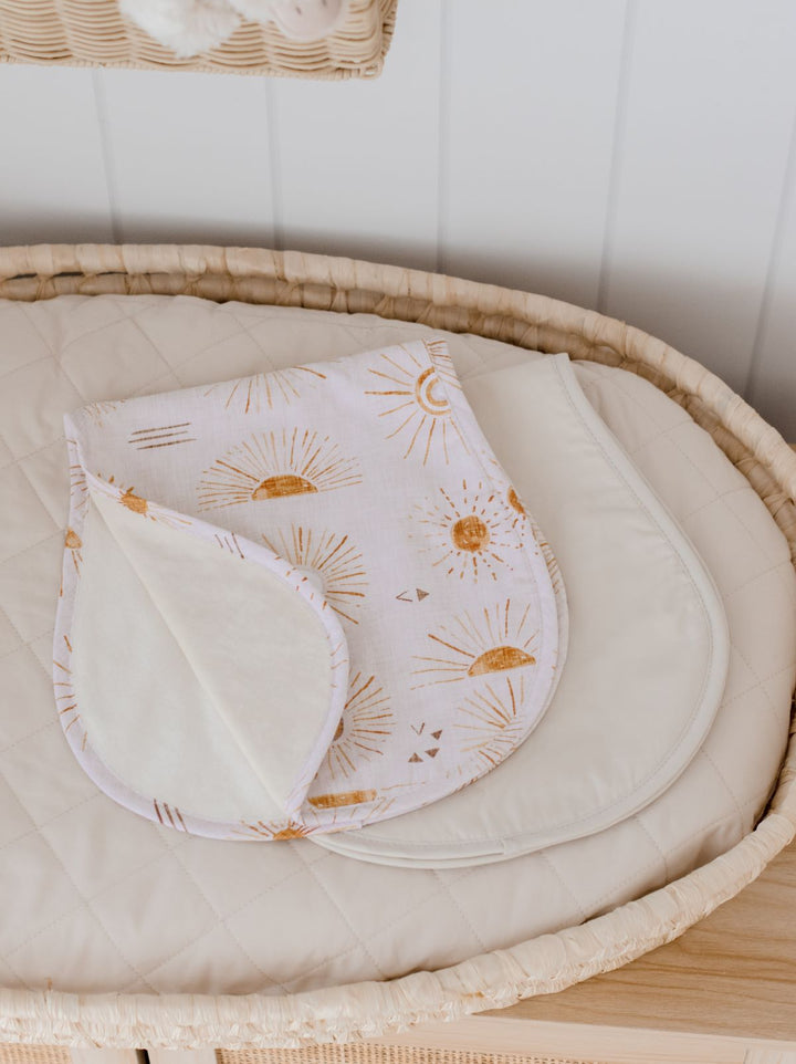 Bambella Burp Cloths 2 Pack | Bohemian Sunshine & Oat
