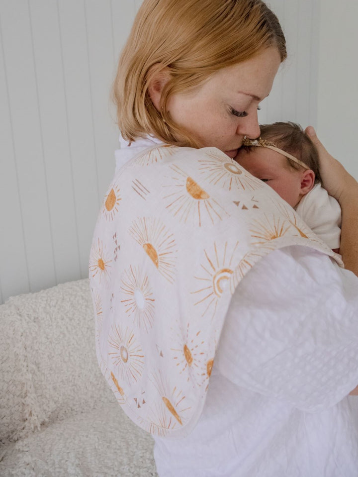 Bambella Burp Cloths 2 Pack | Bohemian Sunshine & Oat