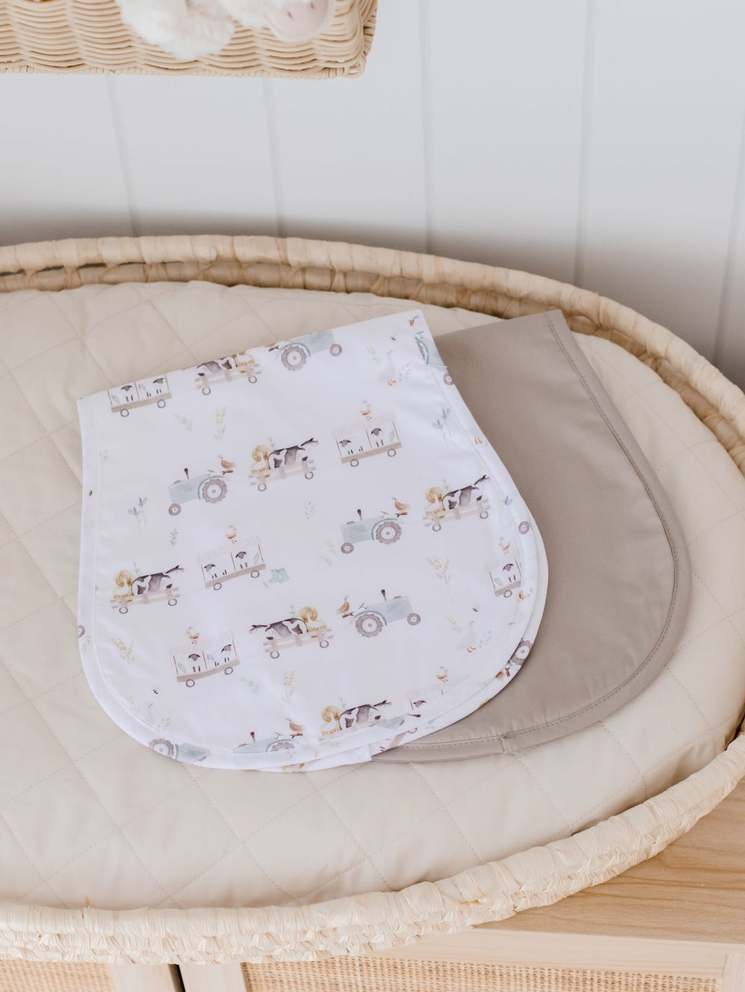 Bambella Burp Cloths 2 Pack | Oakwood Farm & Latte
