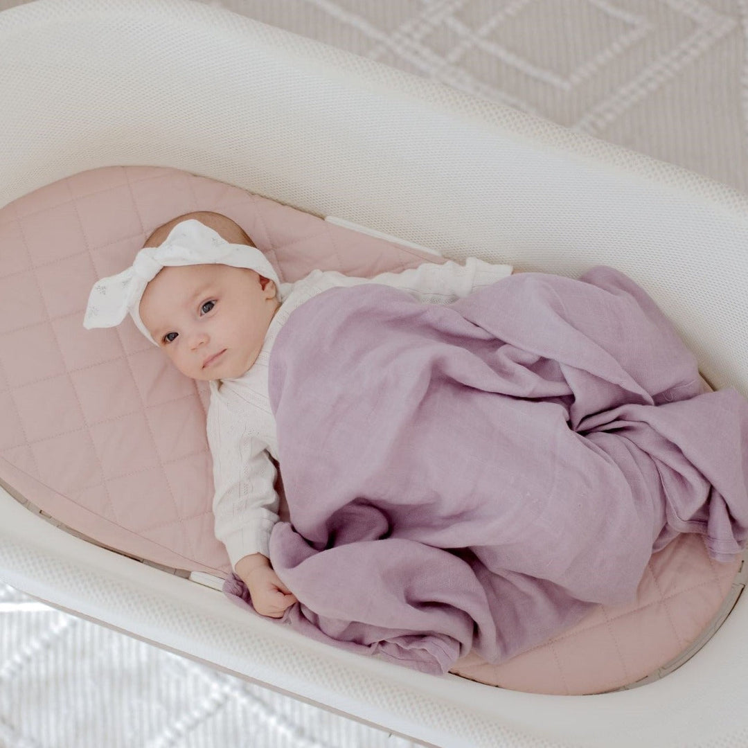 Bambella Bamboo Cotton Muslin Swaddle Wrap - Dusty Lilac