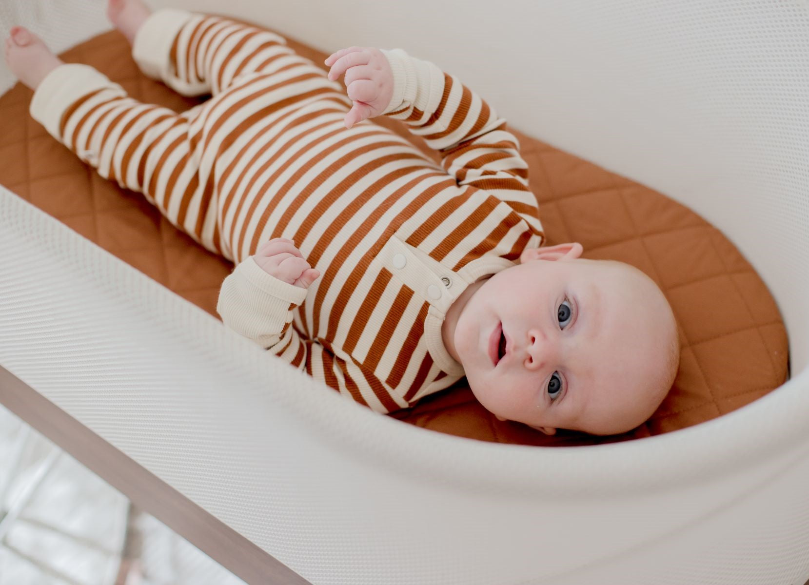 Chestnut Waterproof Snoo Sheet Moses Bassinet Sheet Bambella Designs The Thrifty Mumma