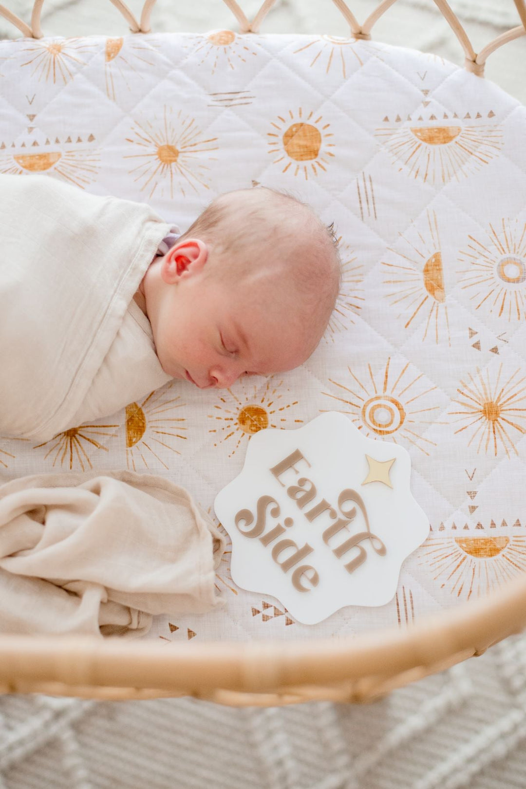 Bambella Designs Bamboo Cotton Muslin Swaddle Wrap - Vanilla