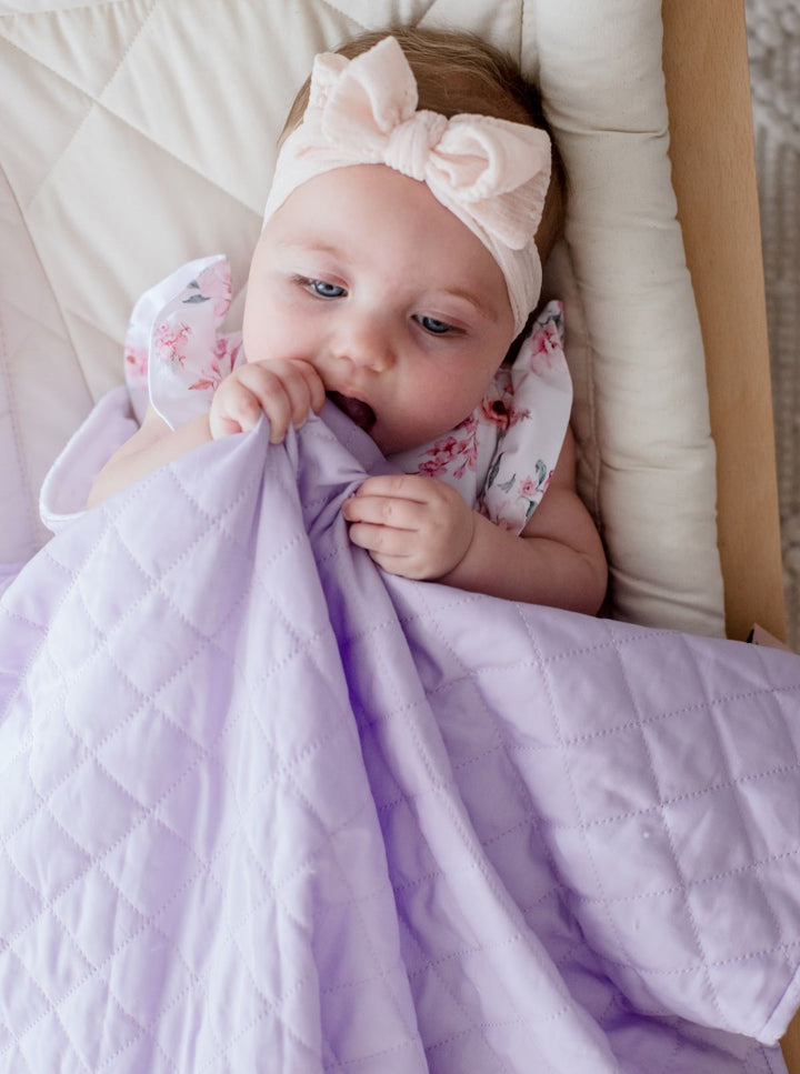 Bambella Designs Quilted Snuggle Blanket - Lavender Haze