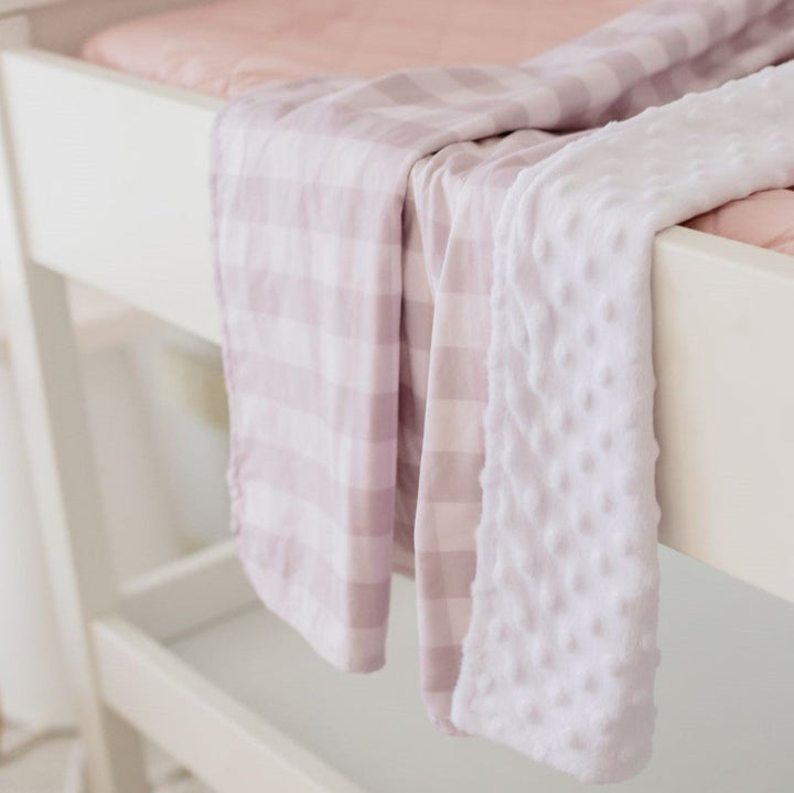 Bambella Snuggle Blanket - Blush Gingham