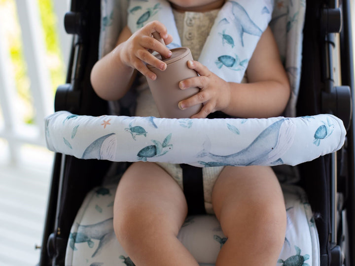 Bambella Designs Pram Bar Cover | Turtle Bay