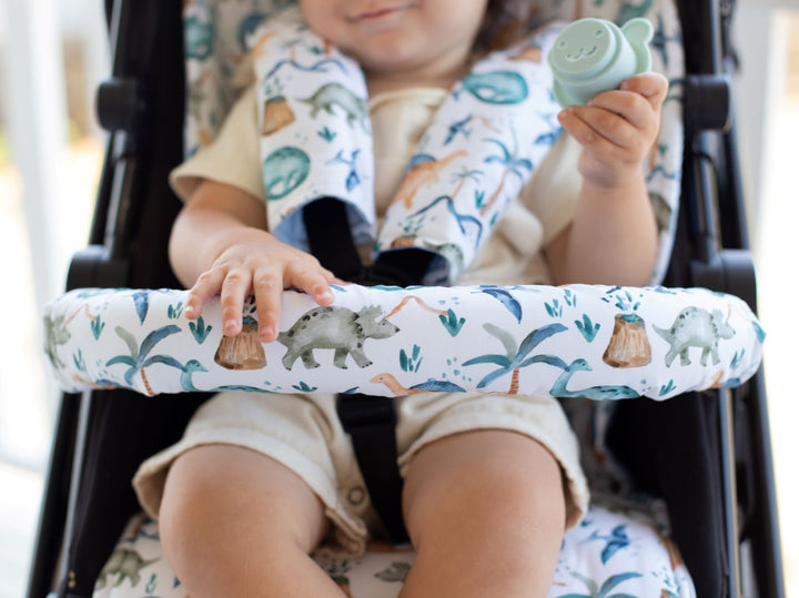 Bambella Designs Pram Bar Cover | Wild Dinosaurs