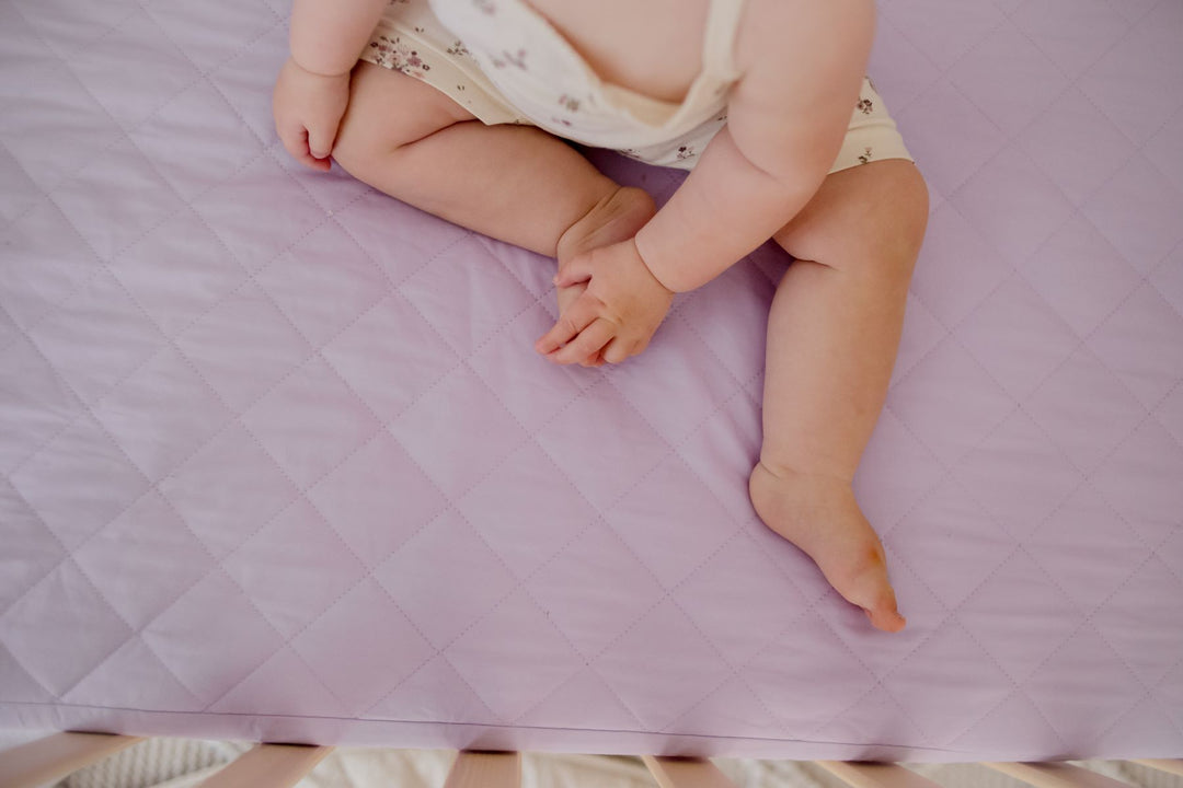 Bambella 2-in-1 Waterproof Cot Sheet & Mattress Protector | Lavender Haze