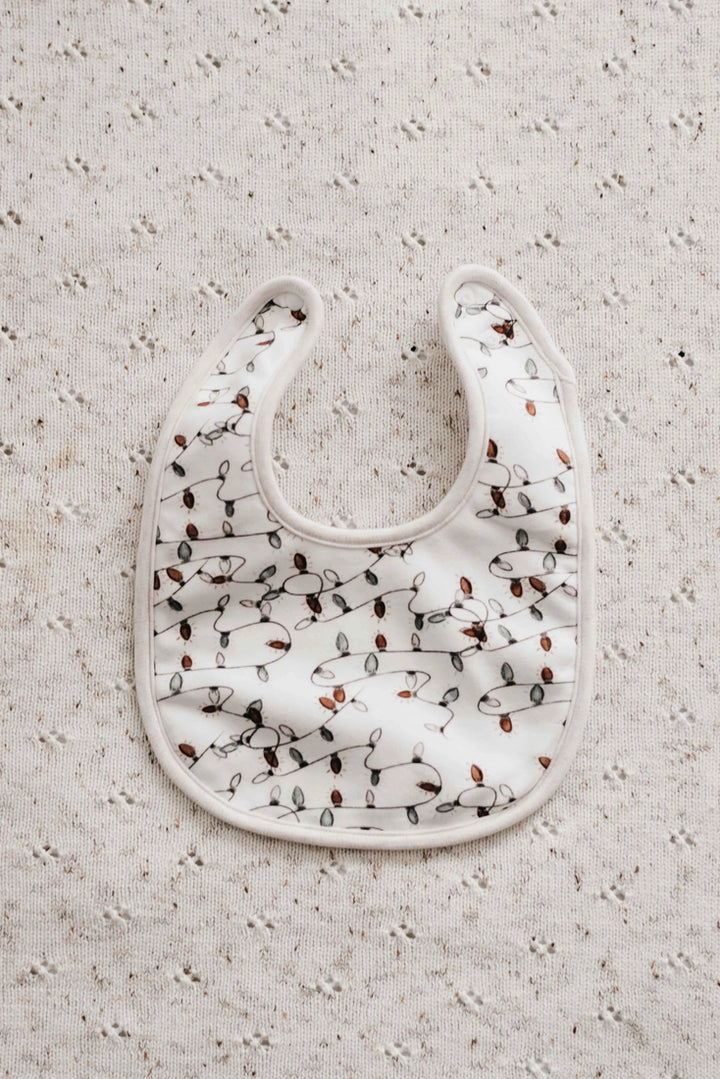 Bencer & Hazelnut Essentials Cotton Jersey Bib - Christmas Lights