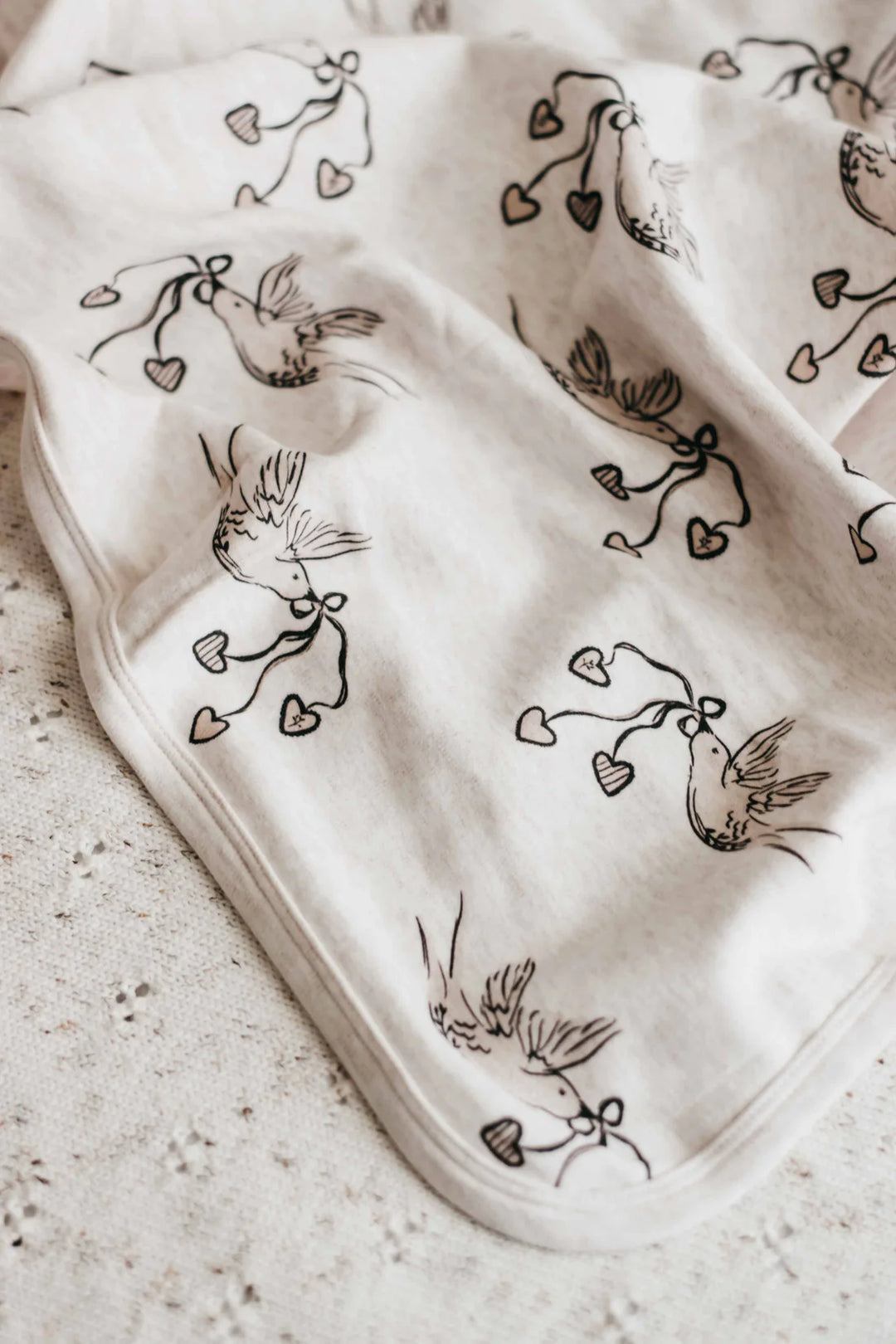 Bencer & Hazelnut Cotton Jersey Swaddle - Swallow
