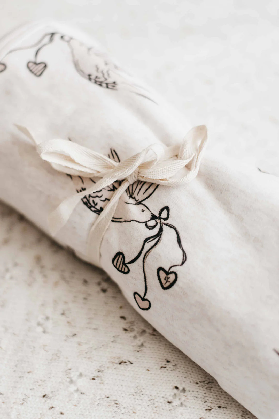 Bencer & Hazelnut Cotton Jersey Swaddle - Swallow