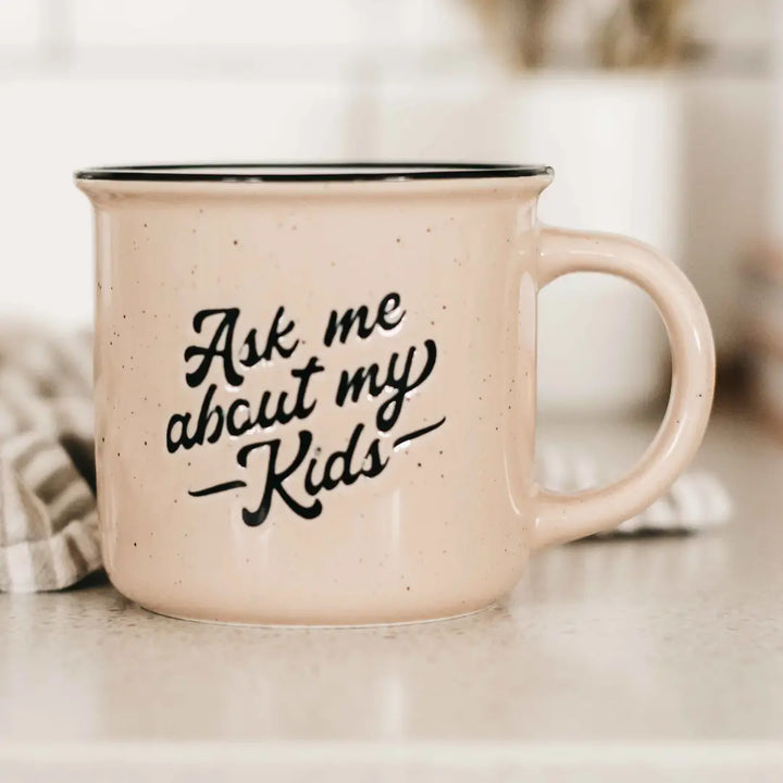 Bencer & Hazelnut Ceramic Mug - Ask Me About My Kids!