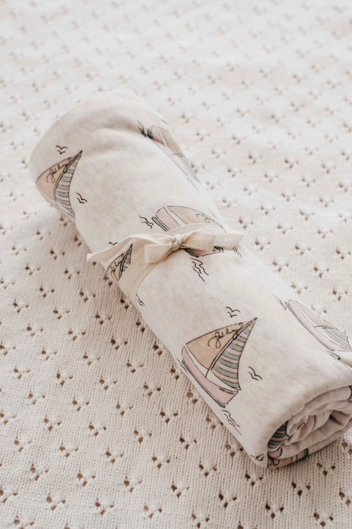 Bencer & Hazelnut Jersey Swaddle - Sail Away
