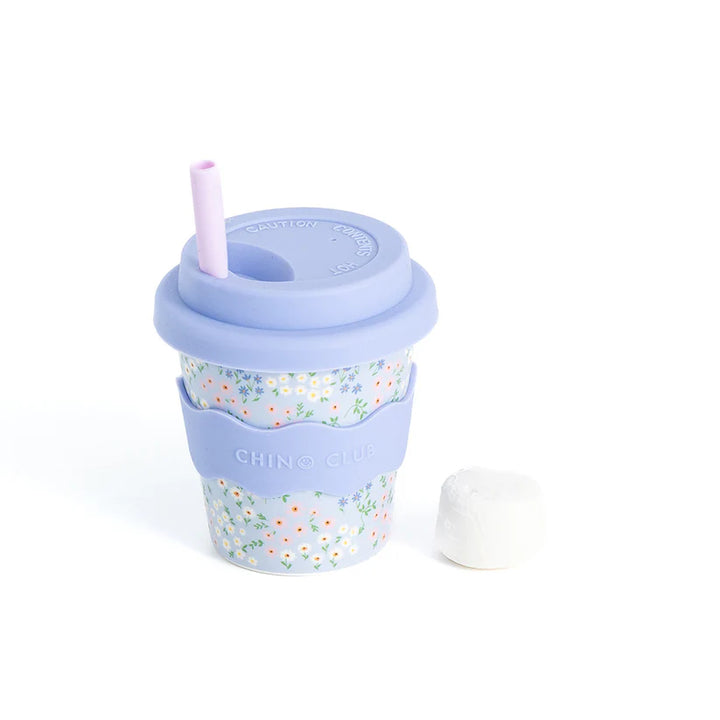Blue Floral Babychino Cup 120ml