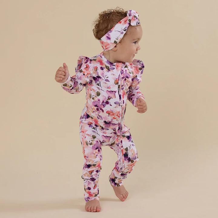 Snuggle Hunny Organic Snugglesuit - Blushing Beauty