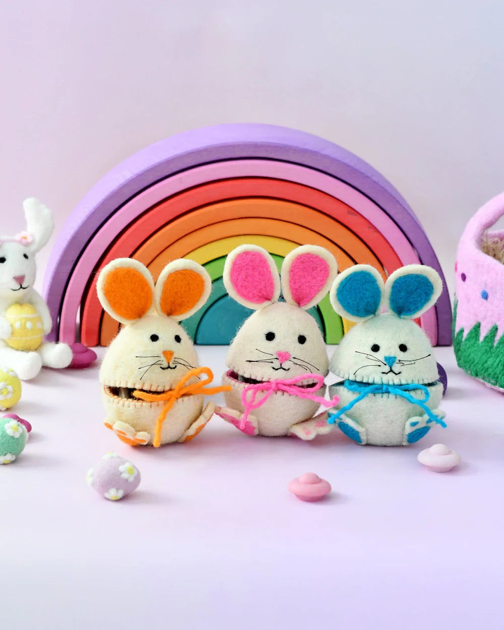 Felt Hopping Bunny Egg Cover - Assorted