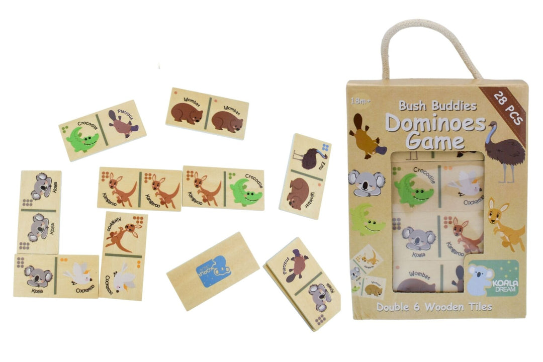 Bush Buddies Australian Animal Wooden Dominoes Set