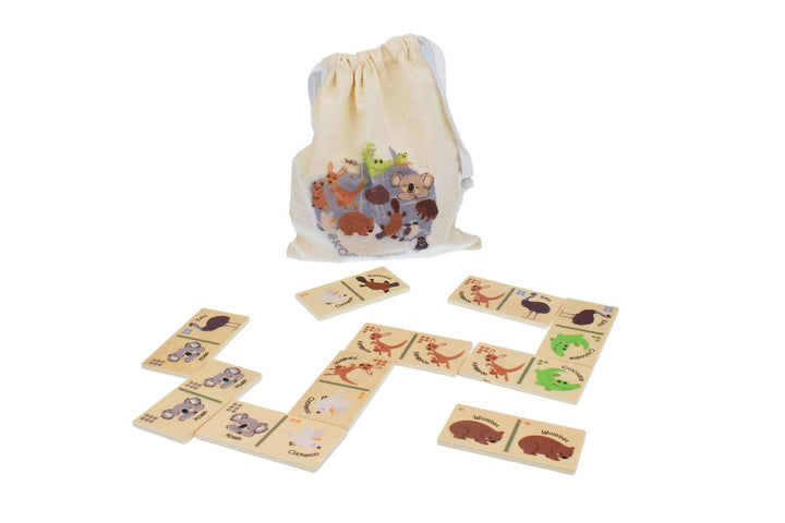 Bush Buddies Australian Animal Wooden Dominoes Set