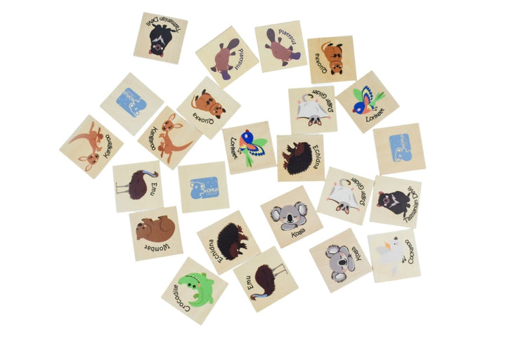 Bush Buddies Australian Animal Wooden Memory Game