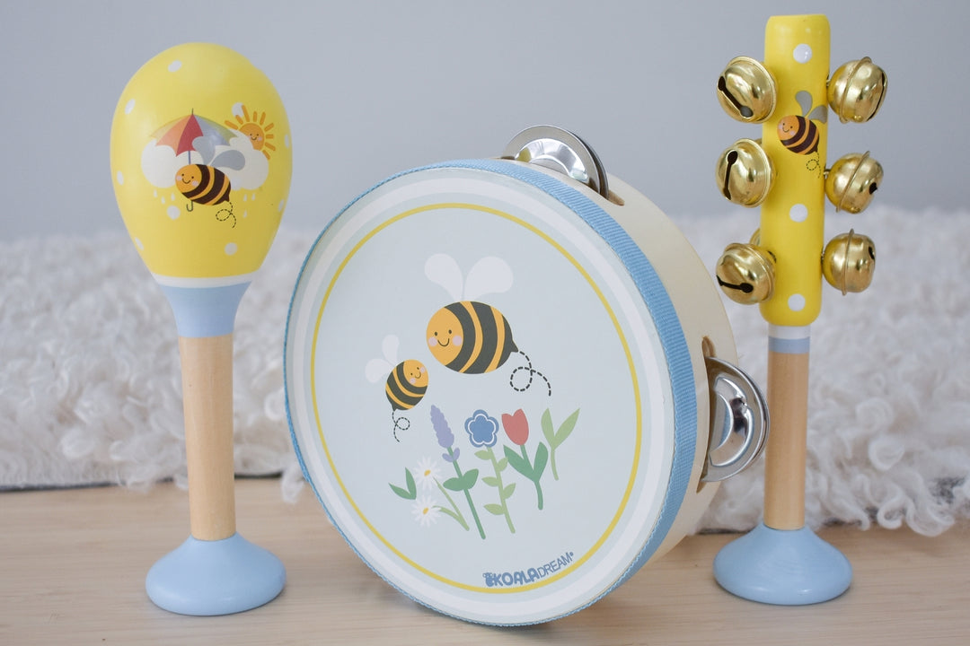 Buzzy Days Bee 3 Piece Music Set
