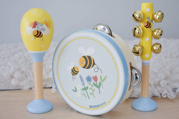 Buzzy Days Bee 3 Piece Music Set