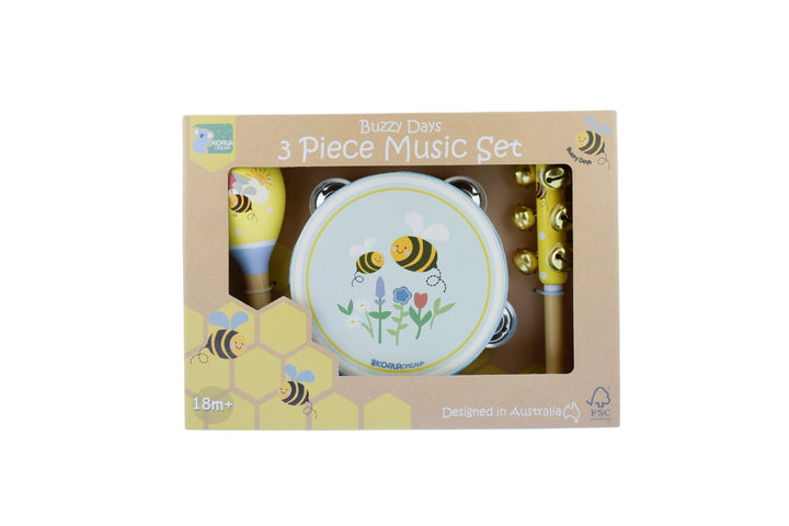 Buzzy Days Bee 3 Piece Music Set