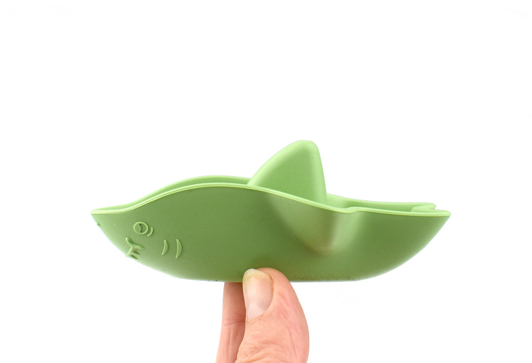 Silicone Bath Sharks 3 Pack - Green, Baby Blue & Sand