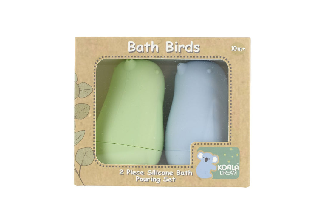 Silicone Bath Birds Pouring 2 Pack - Pistachio & Baby Blue