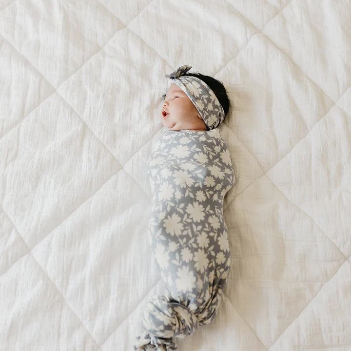 Copper Pearl Knit Swaddle Blanket - Lacie