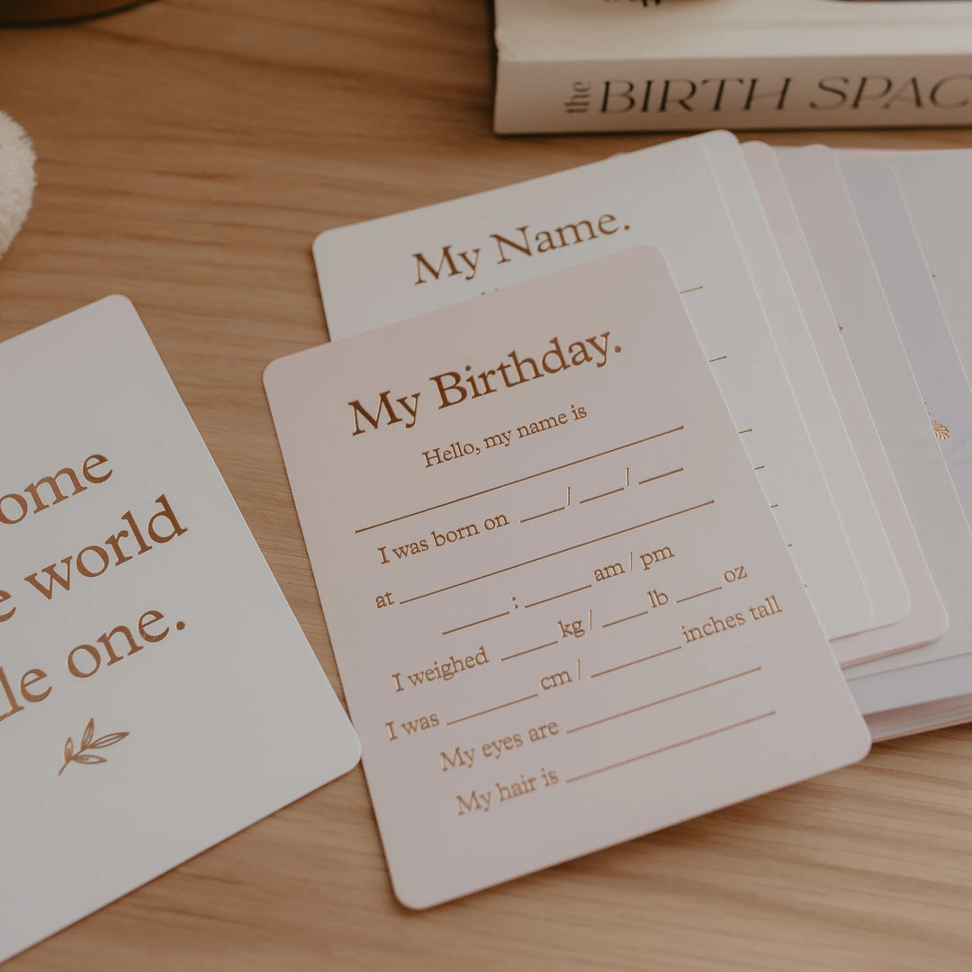 Fox & Fallow’s Baby Milestone Cards  - Cream