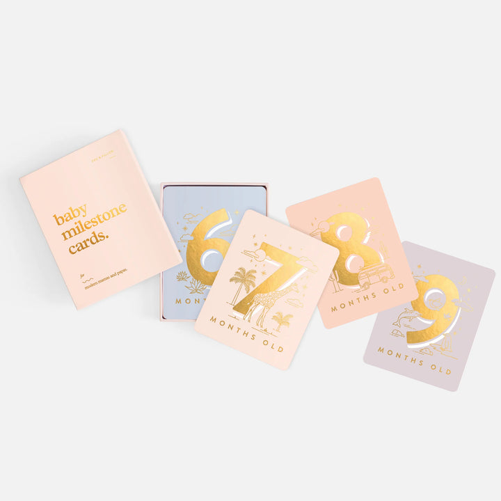 Fox & Fallow’s Baby Milestone Cards  - Cream