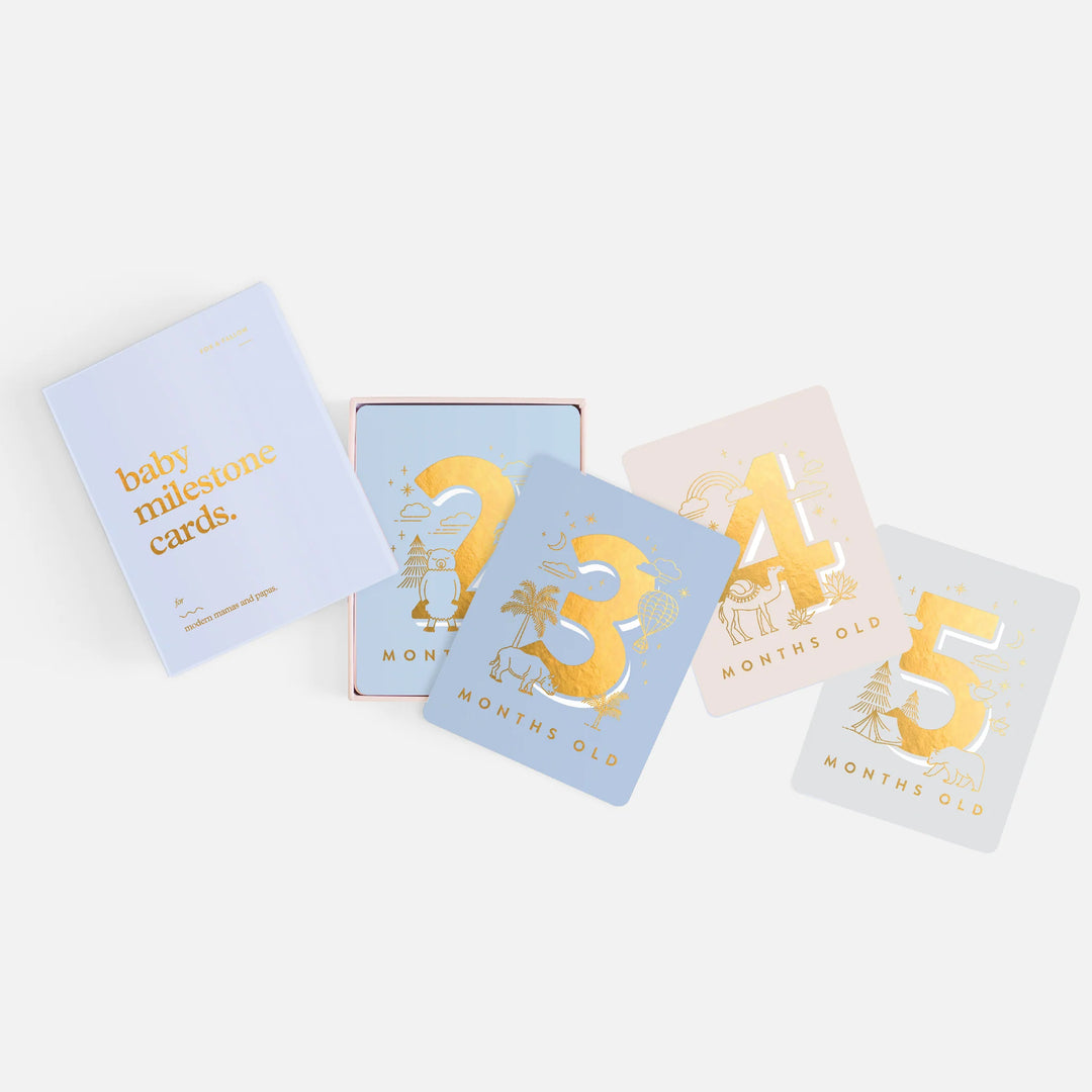 Fox & Fallow’s Baby Milestone Cards  - Powder