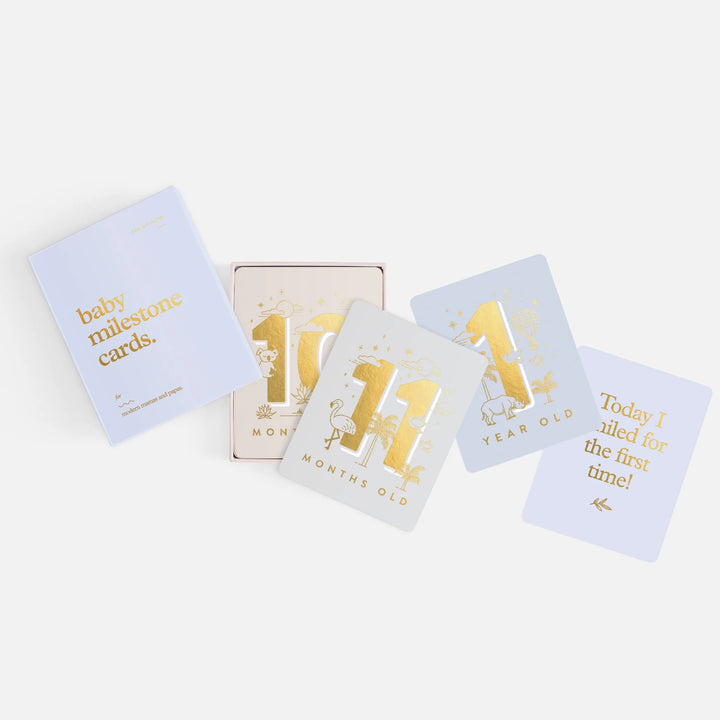 Fox & Fallow’s Baby Milestone Cards  - Powder