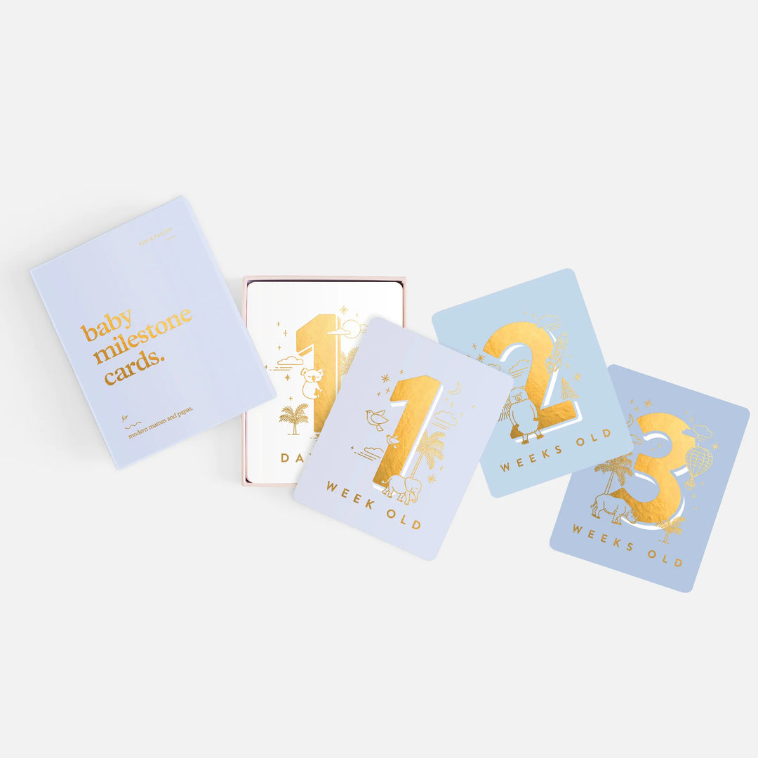 Fox & Fallow’s Baby Milestone Cards  - Powder