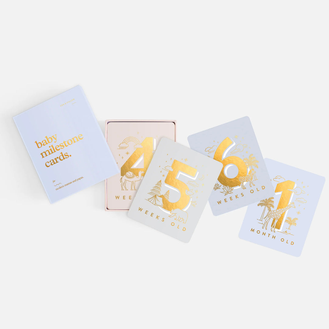 Fox & Fallow’s Baby Milestone Cards  - Powder