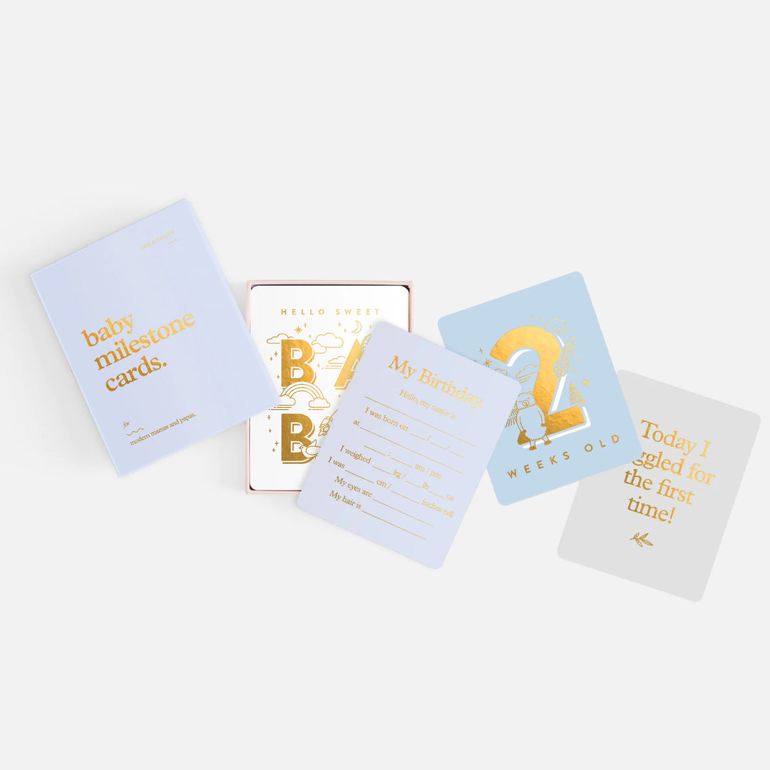 Fox & Fallow’s Baby Milestone Cards  - Powder