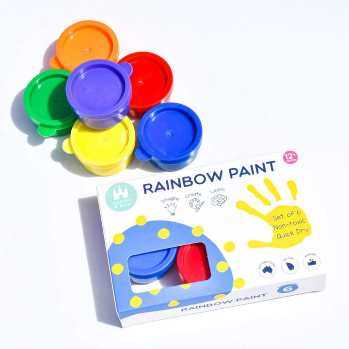 Castle & Kite Rainbow Paint Pots 6 Pack