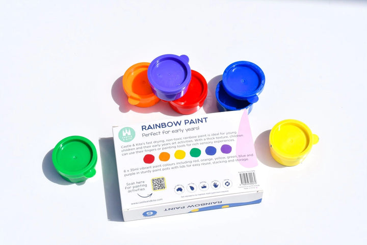 Castle & Kite Rainbow Paint Pots 6 Pack