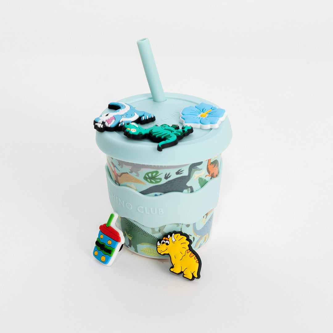 Chino Charm Dino Kids Keep Cup 240ml + Straw