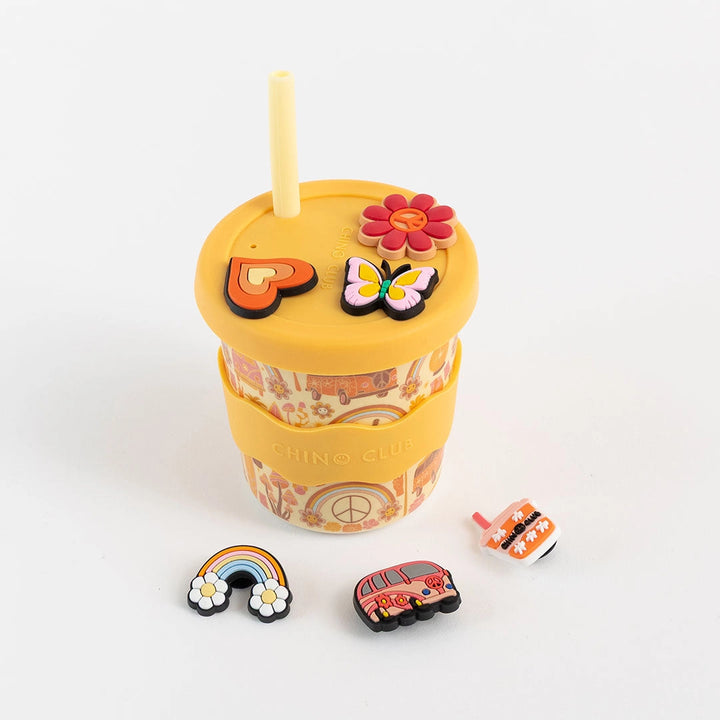 Chino Charm Retro Kids Keep Cup 240ml + Straw