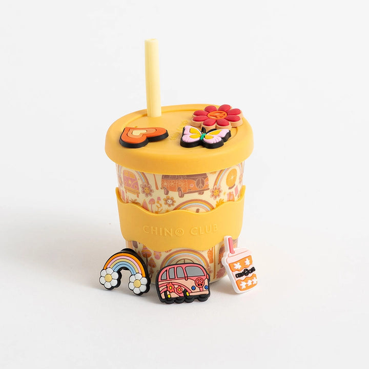 Chino Charm Retro Kids Keep Cup 240ml + Straw