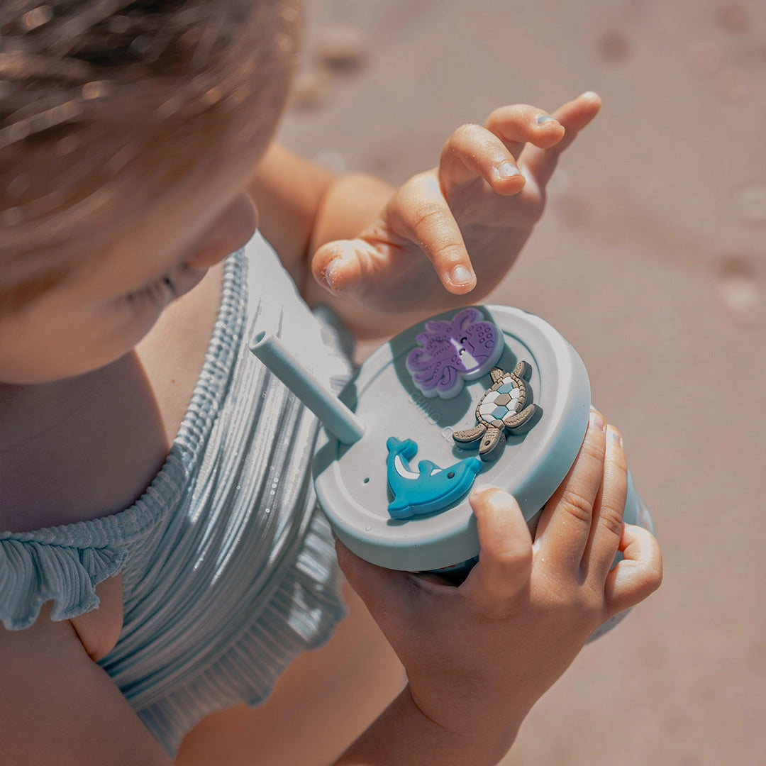 Chino Charm Sea Creatures Kids Keep Cup 240ml + Straw