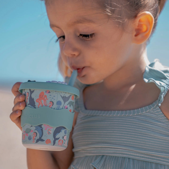 Chino Charm Sea Creatures Kids Keep Cup 240ml + Straw