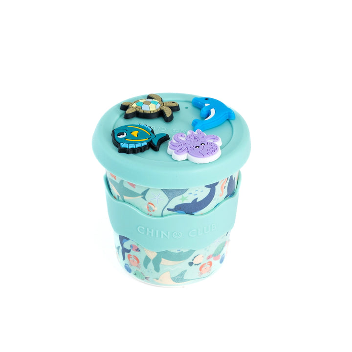 Chino Charm Sea Creatures Kids Keep Cup 240ml + Straw