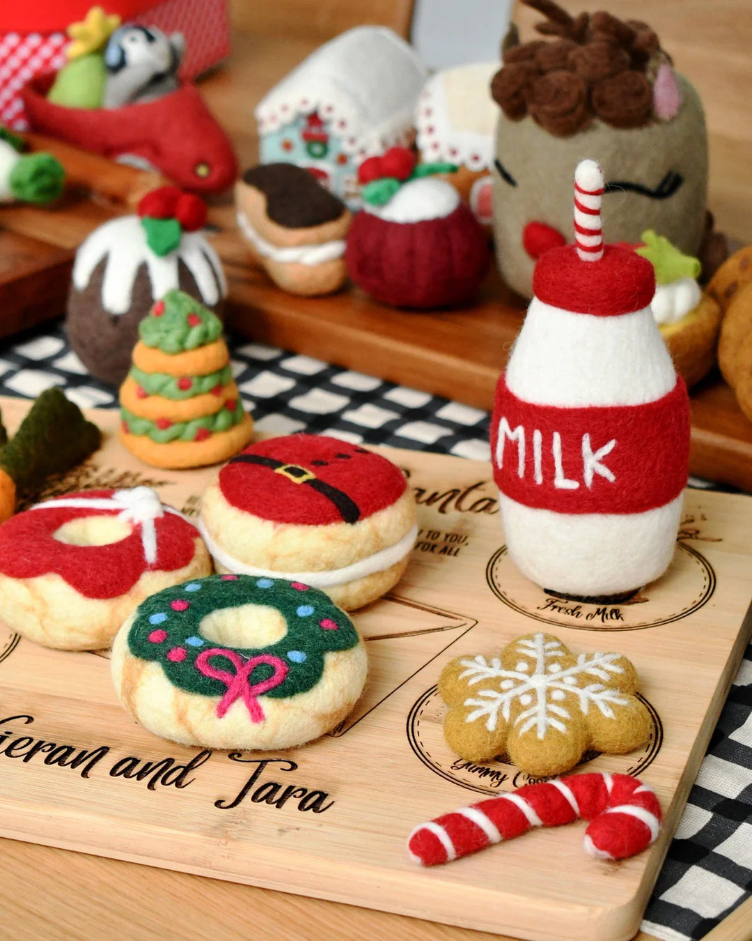 Santa's Milk Felt Play Food