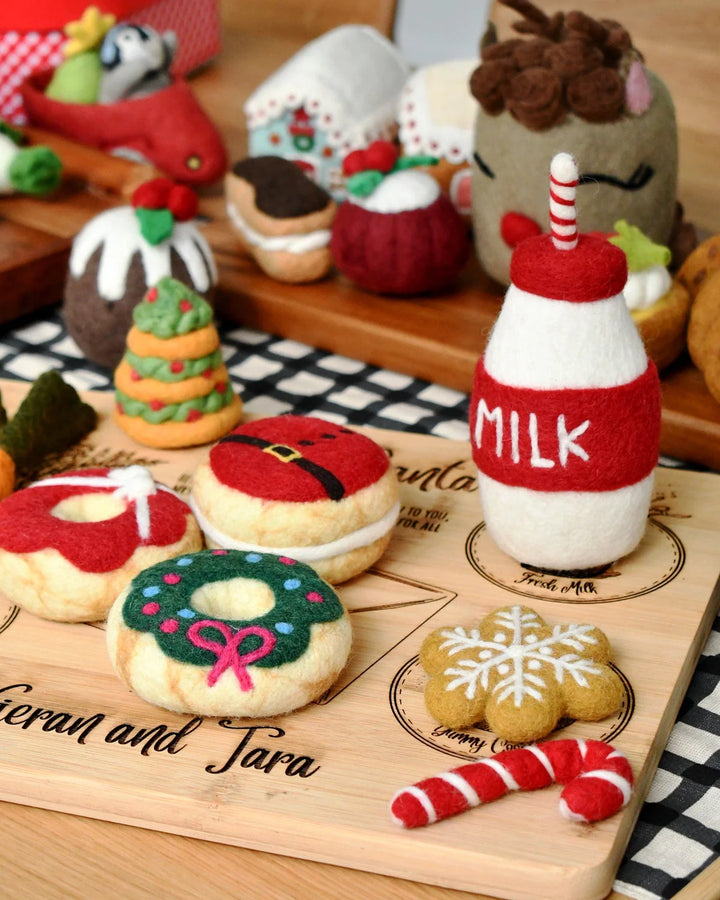 Santa's Milk Felt Play Food