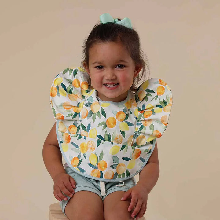 Snuggle Hunny Waterproof Frill Snuggle Bib - Citrus Squeeze