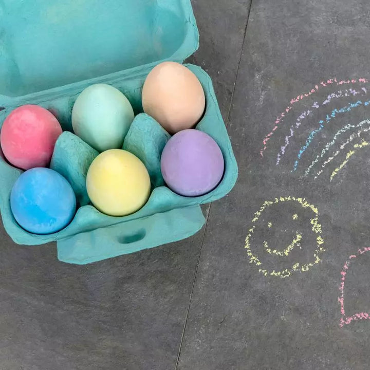 Coloured Chalk Eggs | Set of 6