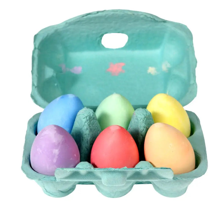 Coloured Chalk Eggs | Set of 6