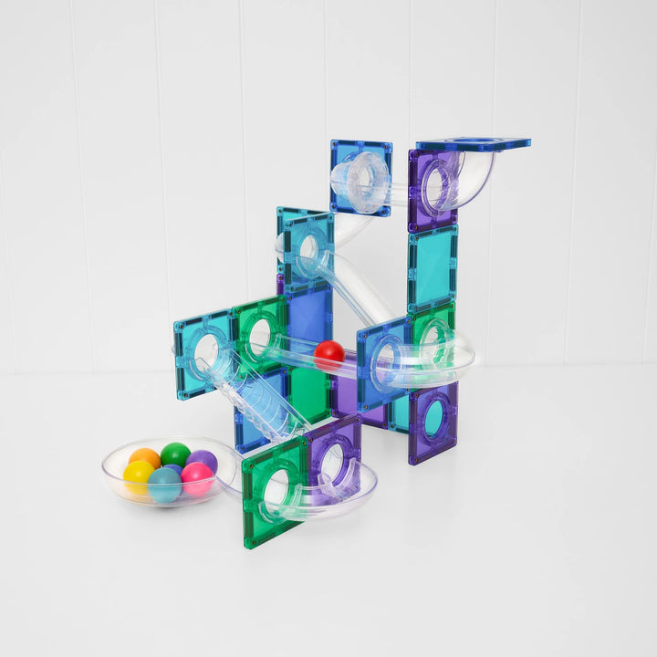 Connetix Magnetic Tiles Ball Run Bright Pack 114 Pieces